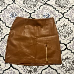 Faux leather skirt